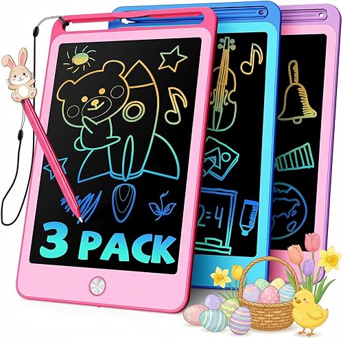 Miniatura 8 de TEKFUN Juguetes para Niños Regalos para Niños y Niñas de 3+ Años, Tableta de Escritura LCD de 12 Pulgadas Tableta de Dibujo Borrable Almohadillas