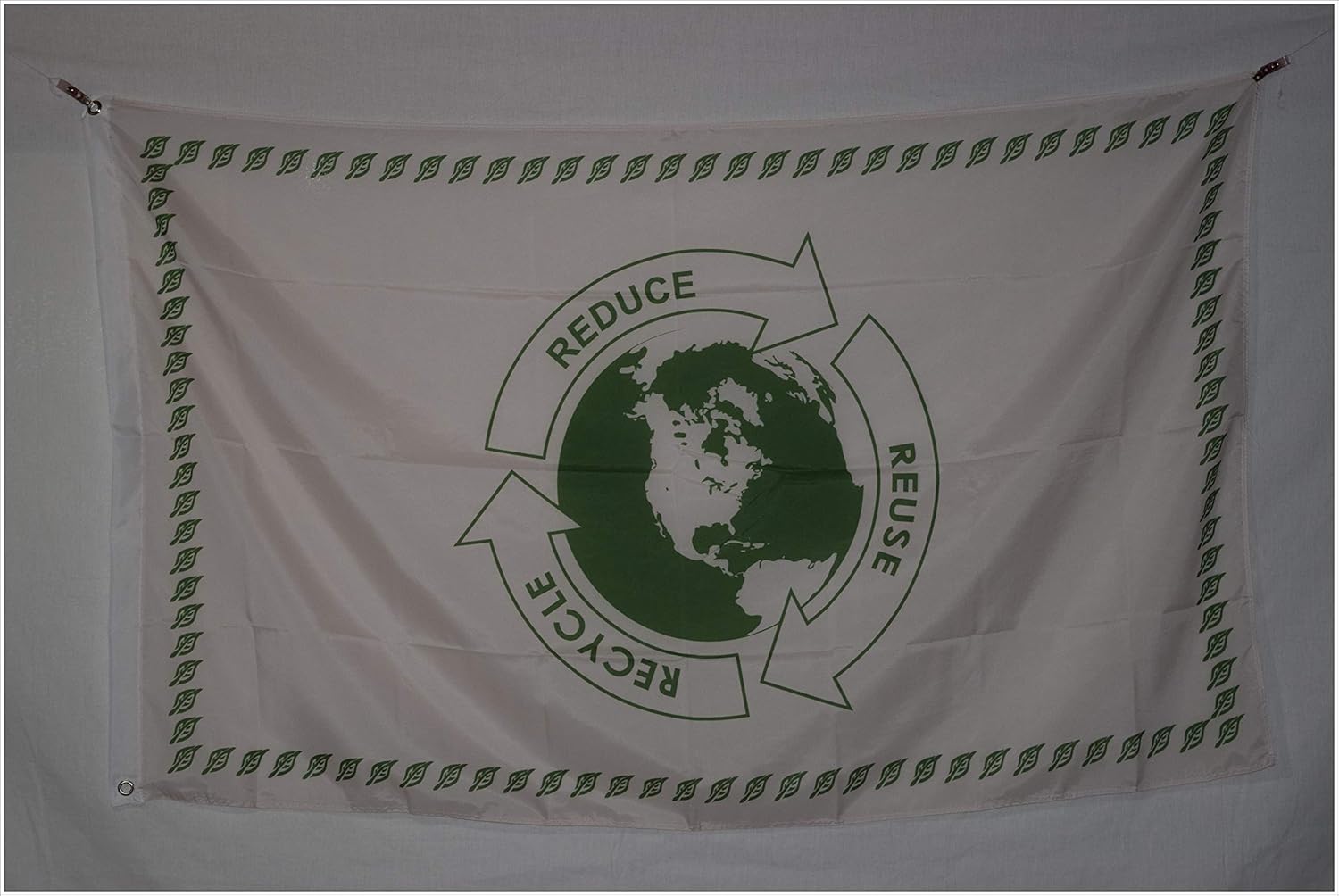 Reduce Reuse Recycle Sign Plnet Earth Keep Clean Go Green Ecology Ecotechnologies Ecology Movement 3x5 feet Flag Banner Vivid Color Double Stitched Brass Grommets