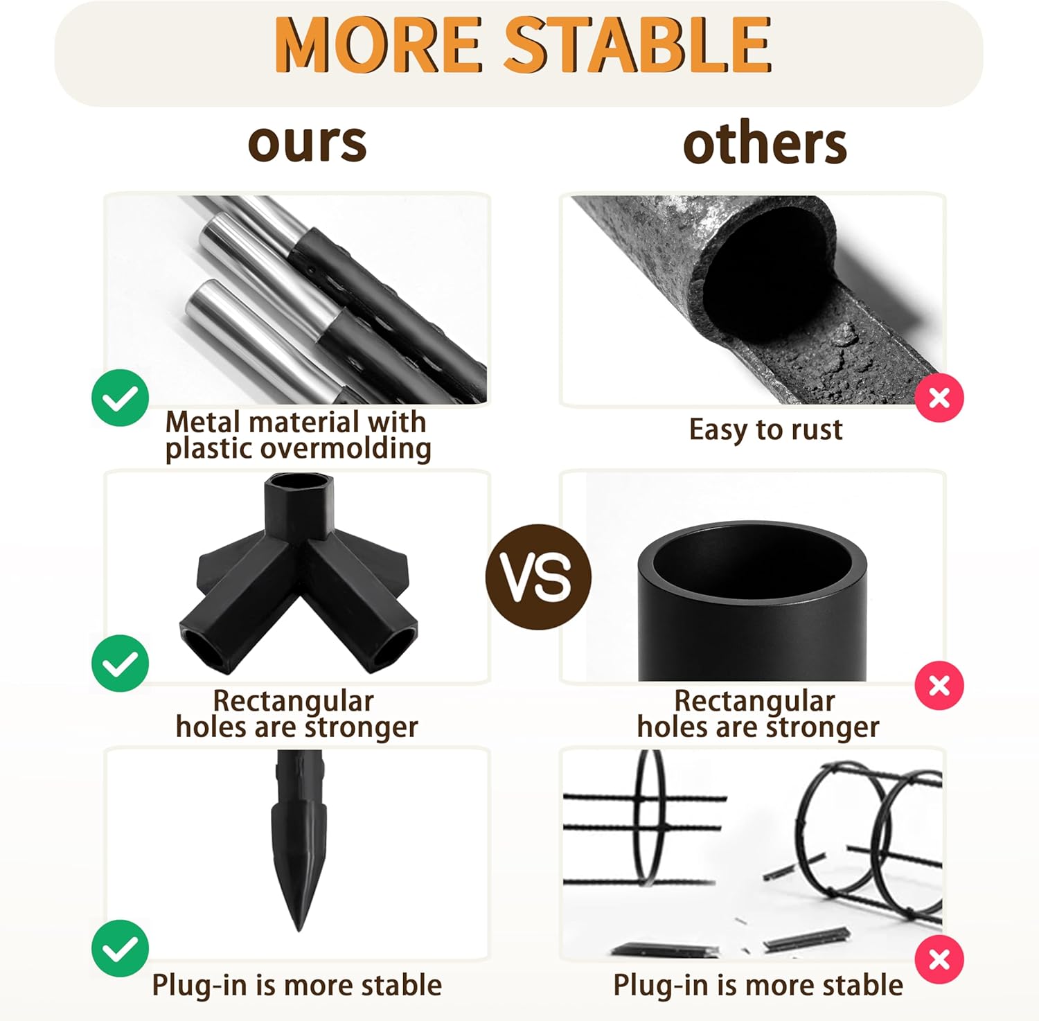 2 Pack Garden Obelisk Trellis for Climbing Plants Outdoor, 6.7FT Adjustable Metal Plant Support with 3 Decorative Tops, Black Rustproof Trellis for Roses, Tomatoes, Clematis & Vines