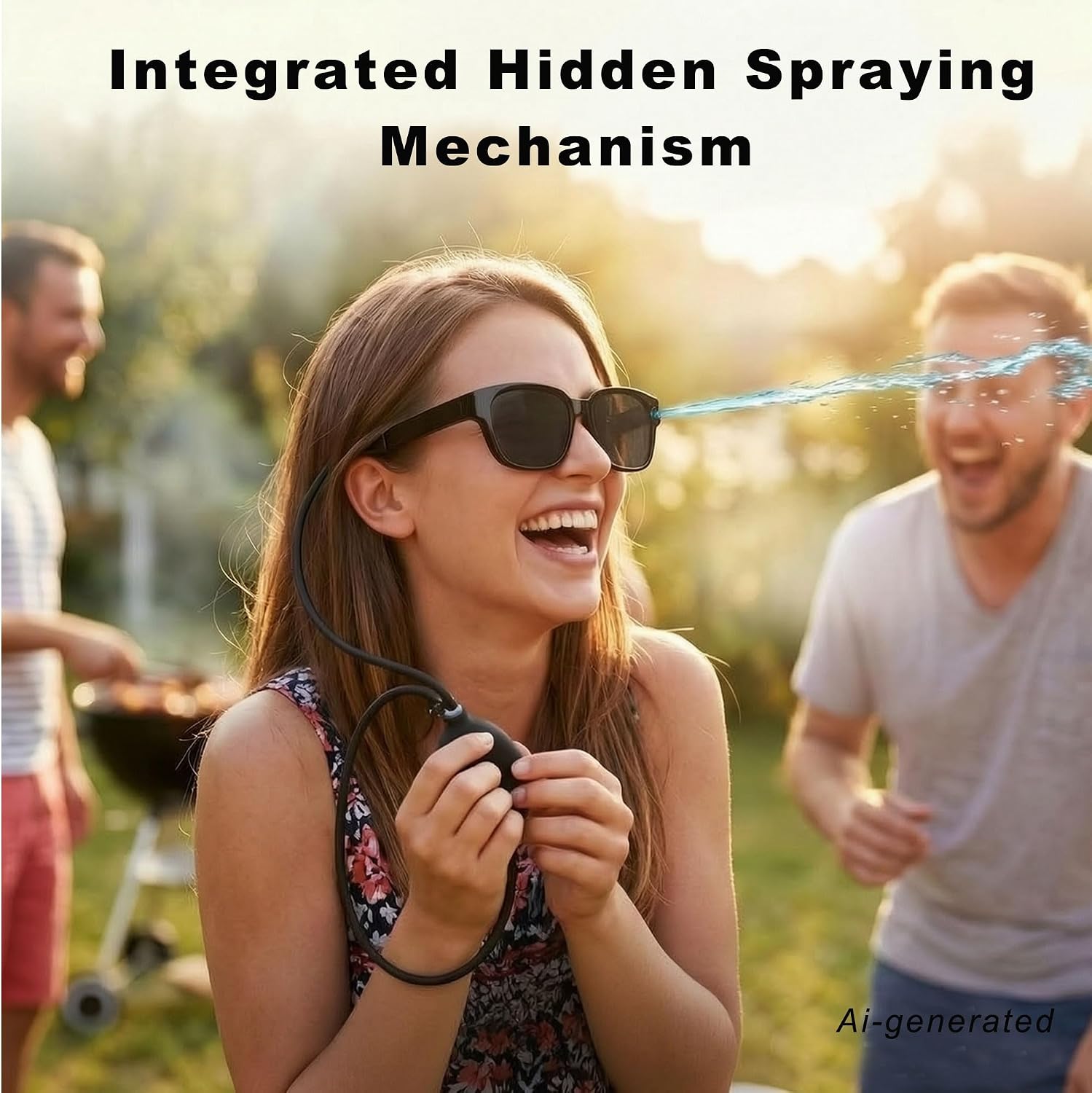 Hidden Water Shooting Sunglasses with 90ml Refillable Reservoir, 2 Pieces image 2