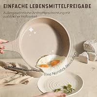 CAROTE 11 Részes Gránit Edénykészlet Tapadásmentes Indukciós Serpenyők 24/28cm Fazék Lábas Üvegtető Barna 2