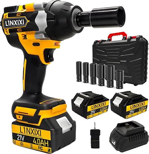1/2 Cordless Impact Wrench, 1/2 Inch Impact Drive with Brushless