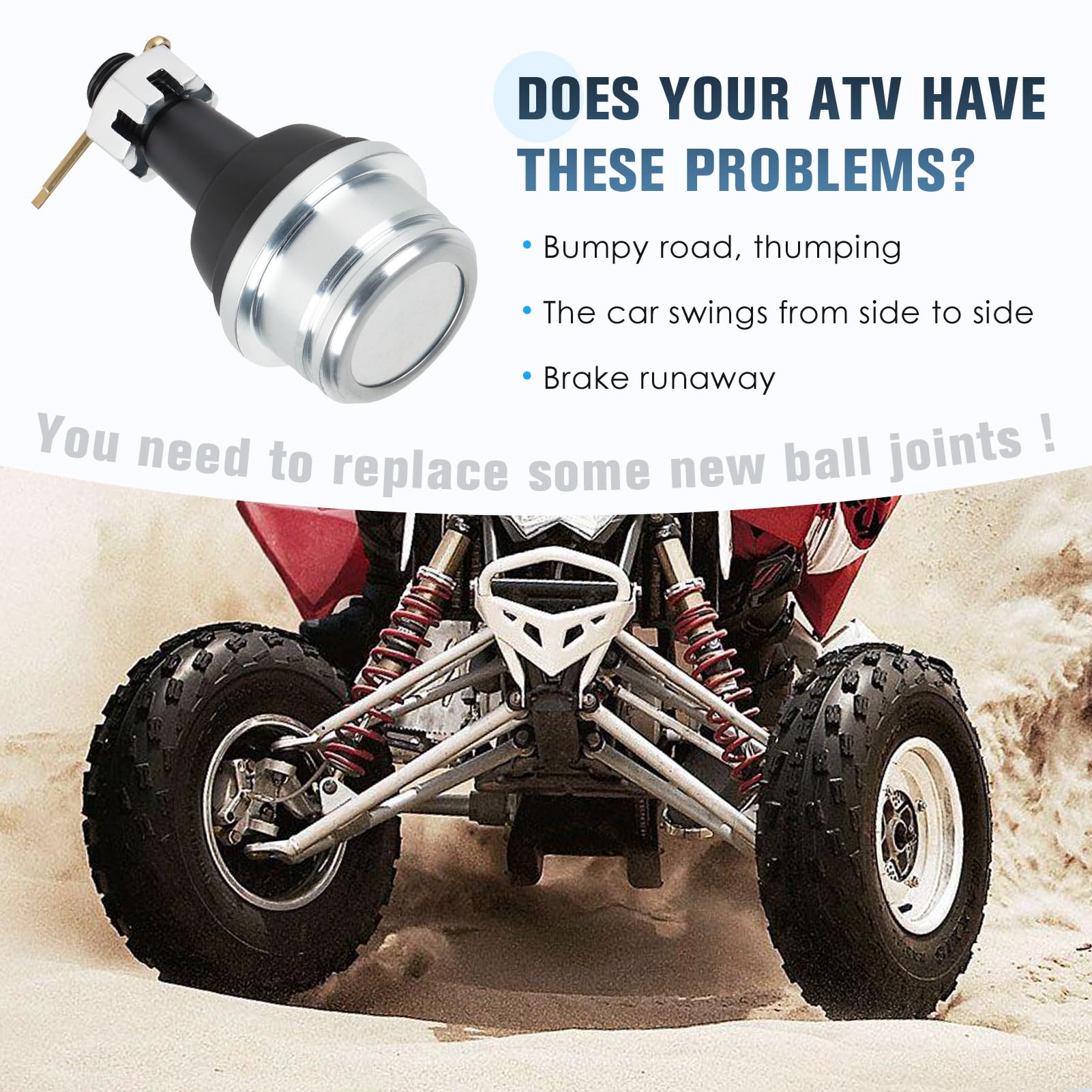 Amazon.com: Youxmoto Upper/Lower Ball Joints for Kawasaki