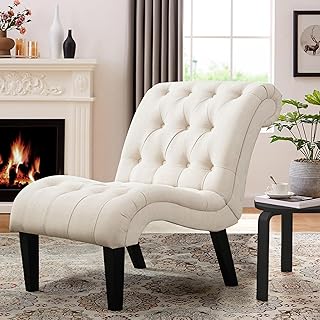 Yongqiang Accent Chair for Bedroom Living Room Chairs Tufted Upholstered Lounge Chair with Wood