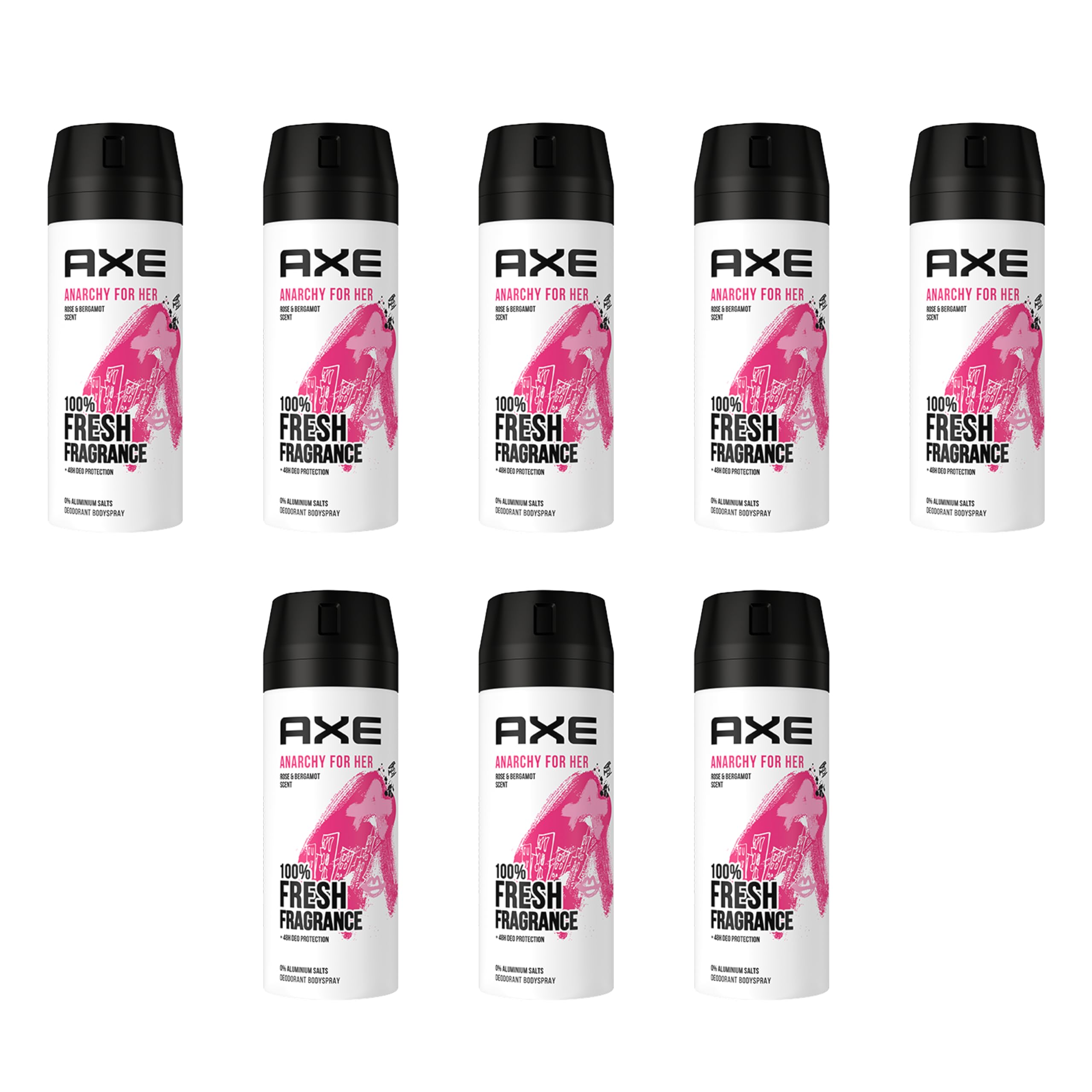 AXE Bodyspray Anarchy for Her Deo Deospray ohne Aluminiumsalze 8x 150ml Frauen Damen Deodorant mit 48 Stunden Schutz Kosmetik