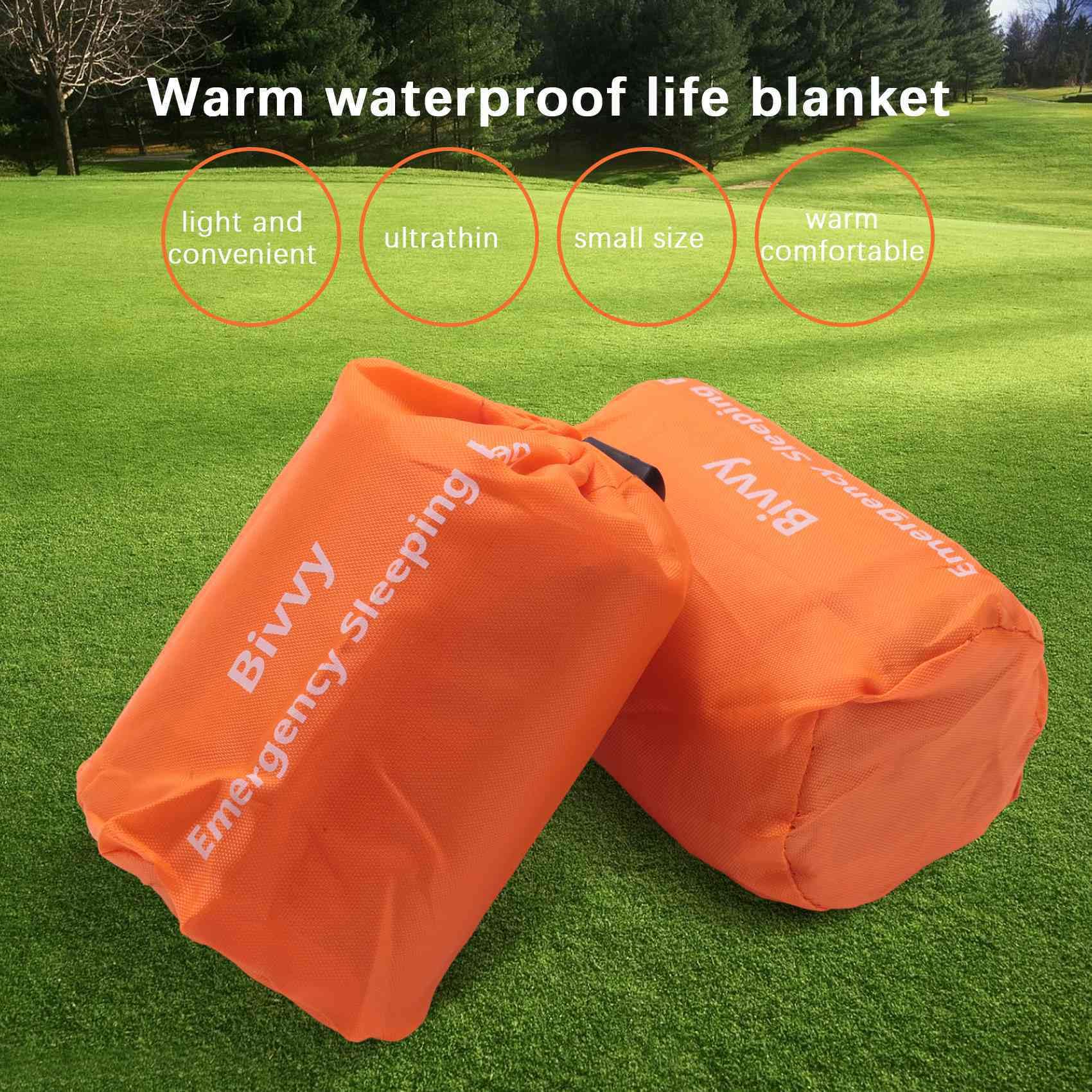 Manta de Supervivencia TéRmica Impermeable de de Dormir de 16 Paquetes para Senderismo Al Aire Libre