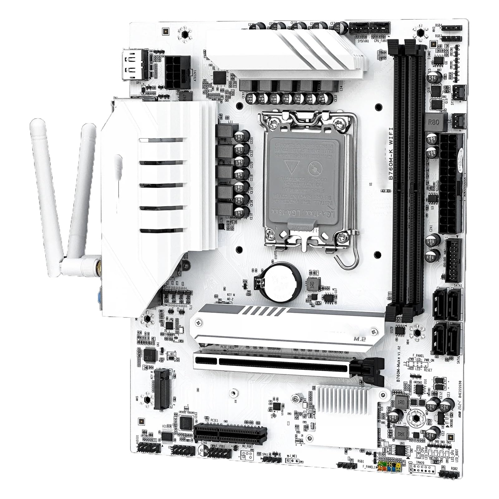 componenti pc Fit For JGINYUE B760M-K scheda madre WIFI M-ATX LGA1700 DDR4 supporta 12/13/14 cpus for 12400F/12600KF/14600KF GAMING Video officelogy