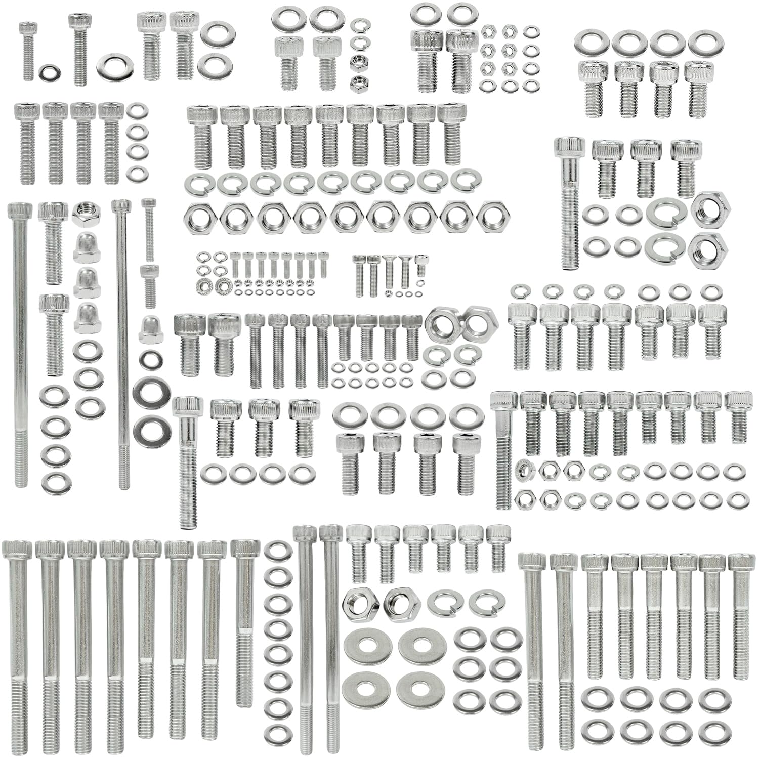 287PCS Engine Bolt Kit Compatible with Honda 1978-1985 ATC 70 ATV Polished Stainless Steel Bolt for Maintenance & Restoration