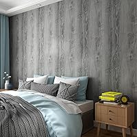 Vista 6 de LACHEERY Papel de contacto de madera gris mate de 15.8 x 276 pulgadas para encimeras, papel de contacto de grano de madera grueso impermeable, papel