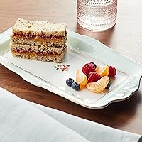 Vista 2 de Royal Albert Bandeja para Sándwiches de Porcelana Bone China Polka Rose, 11.5", Verde