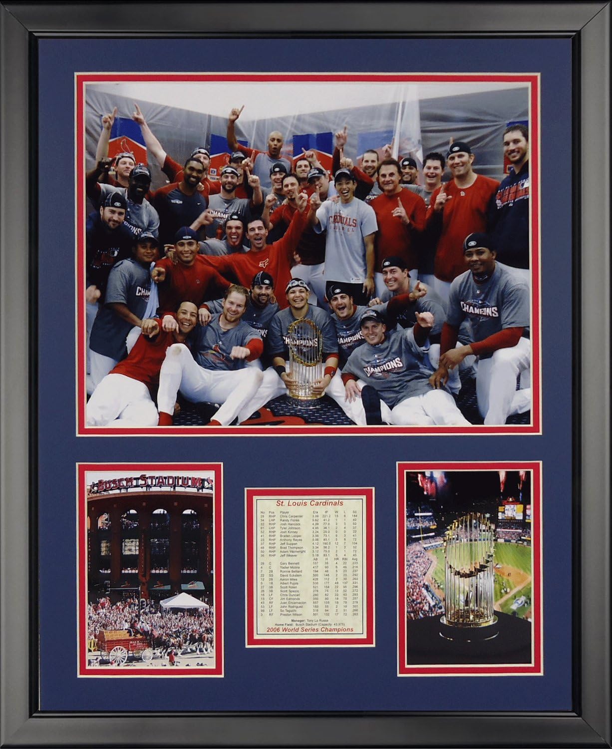 Legends Never Die 2006 St. Louis Cardinals Locker Room Framed Photo Collage, 16" x 20"