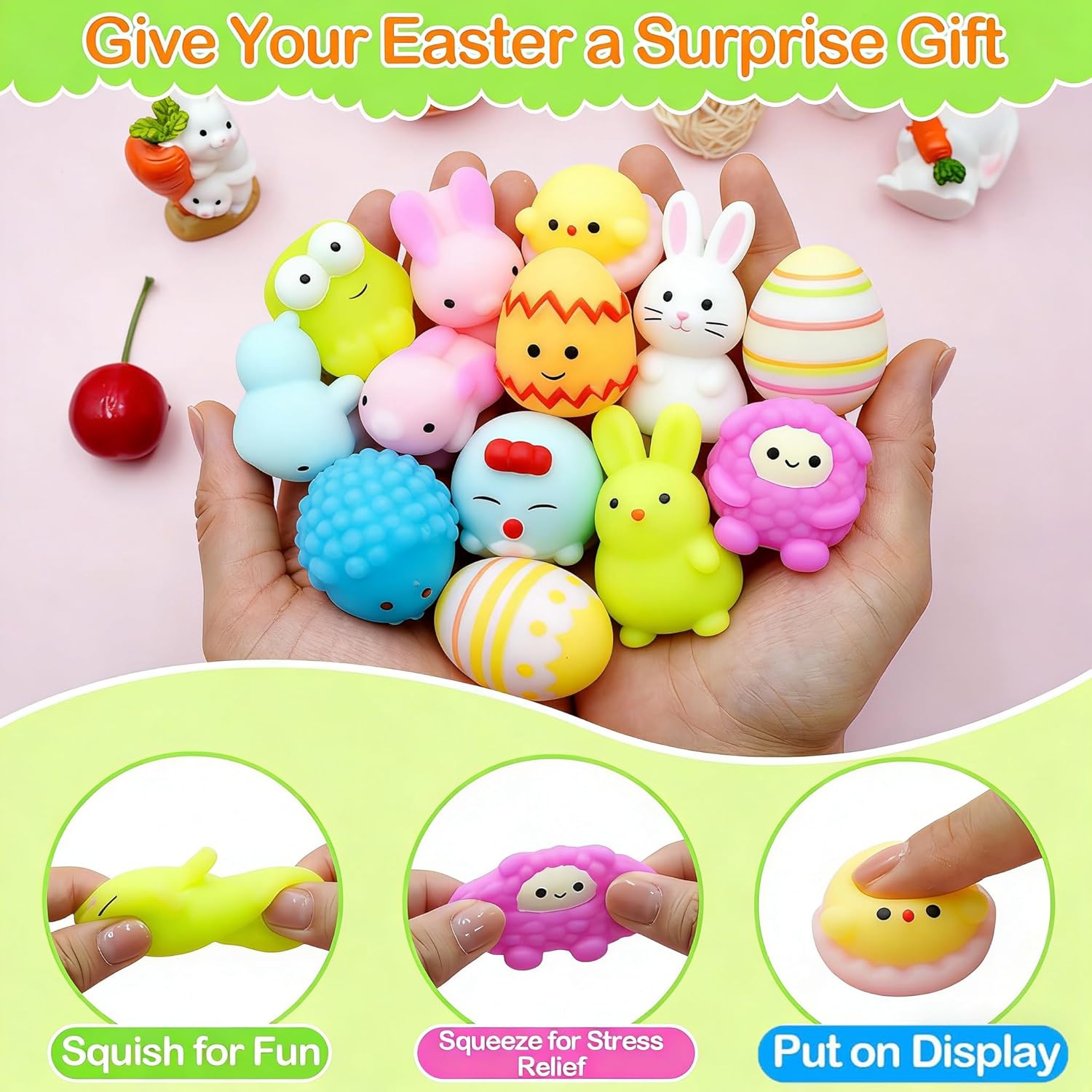 132 Pcs Easter Egg Fillers, Easter Basket Stuffers for Kids Toddlers Boys Girls, Easter Party Favors Bulk Small Toys,Easter Eggs Hunt,Easter Gift Goodie Bags Stuffers Filling Treats Classroom Prizes