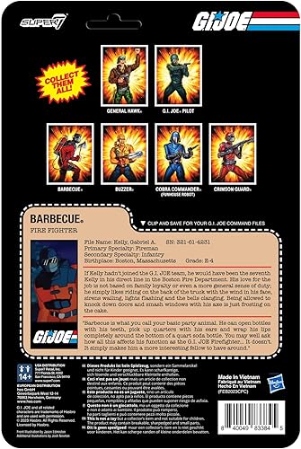 Miniatura 3 de Super7 G.I. Joe Barbecue - Figura de acción G.I. Joe de 3.75 pulgadas con accesorio, coleccionables clásicos de dibujos animados y juguetes retro