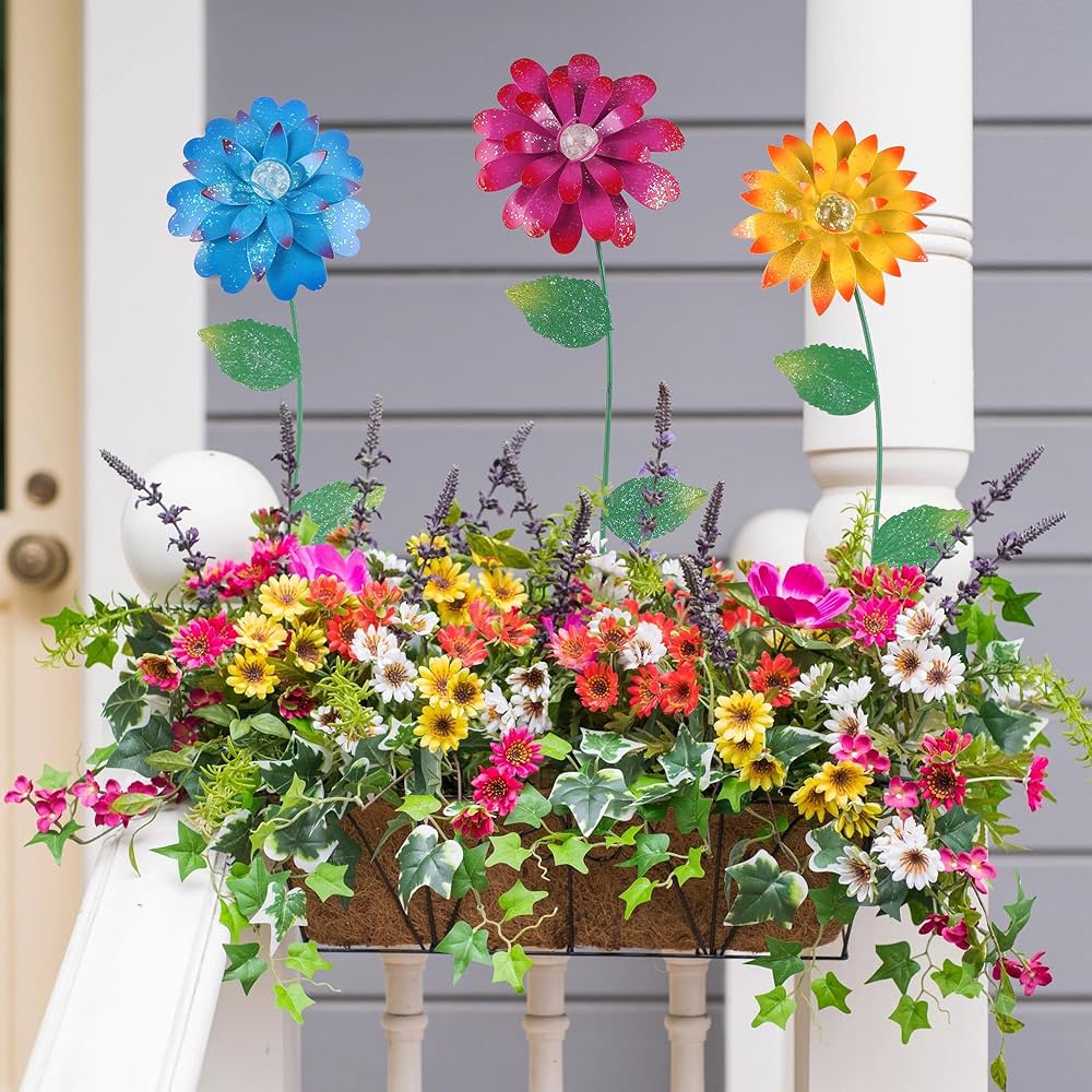 フラワー・ガーデニング Sample Amazon.co.jp: メタルフラワー フローラル ガーデン ステイク