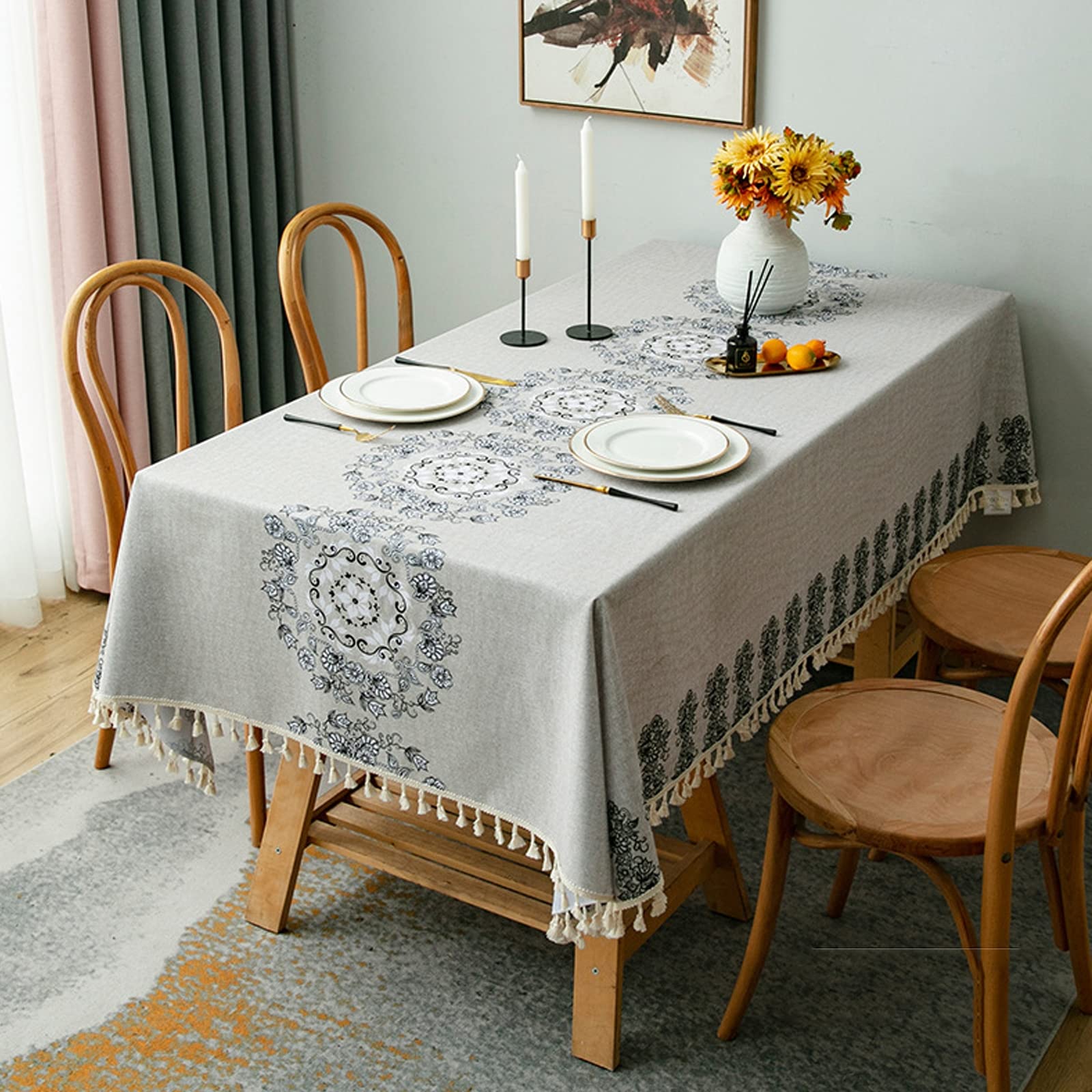 Nappe rectangulaire imperméable 140x200 pour grand pique-nique en famille