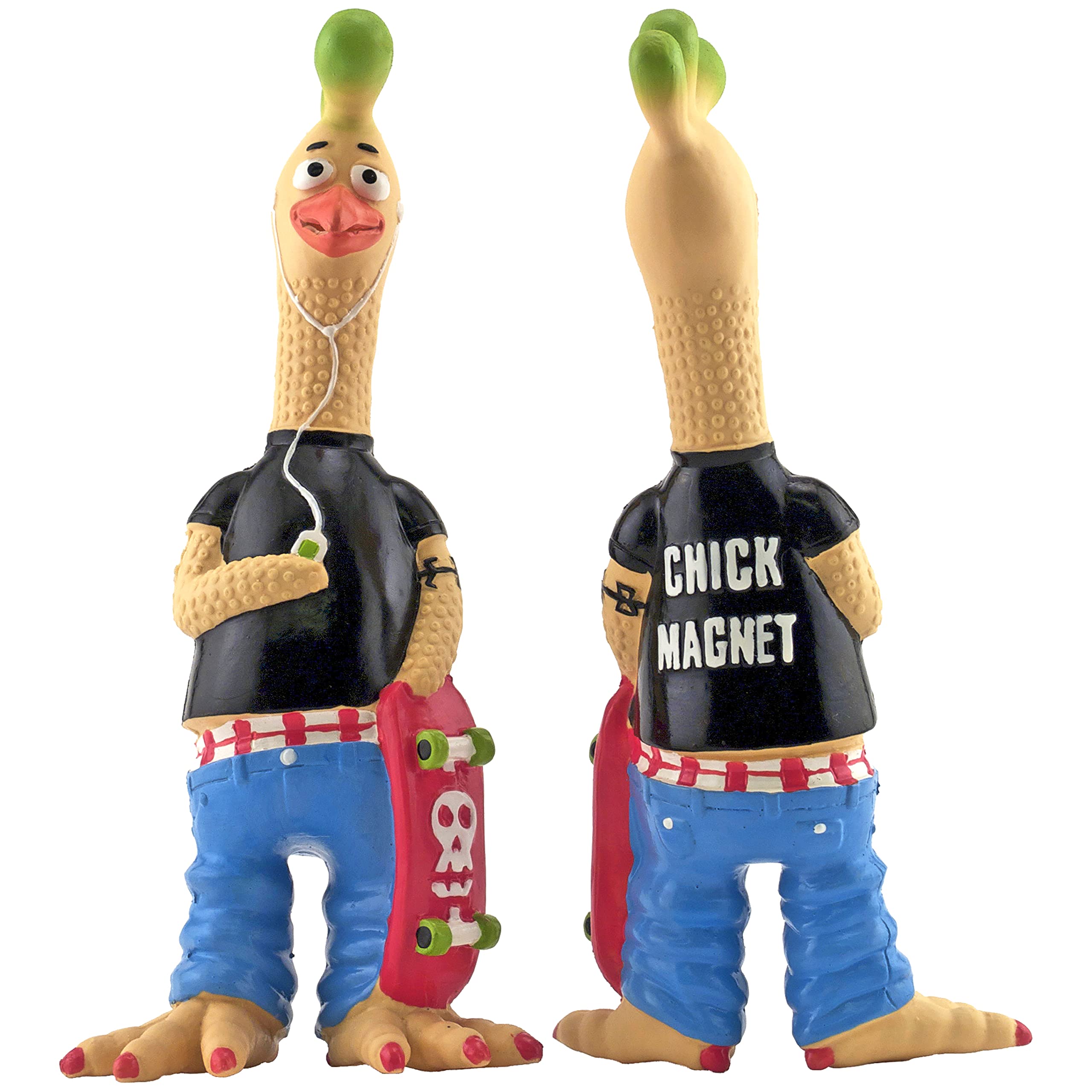 Amazon.com: Ruffin' It Tony Mohawk Durable Latex Chicken Dog Toy