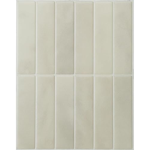 SMART TILES Peel and Stick Backsplash - 5 Sheets of 11.43" x 9" - 3D Adhesive Peel and Stick Tile Backsplash for Kitchen, Bathroom, Wall Tile