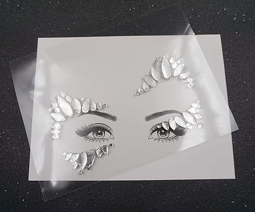Miniatura 8 de Joyas faciales para mujer, gemas autoadhesivas de Halloween, tatuaje temporal fluorescente, joyas de cara y cuerpo para festivales de música, fiesta