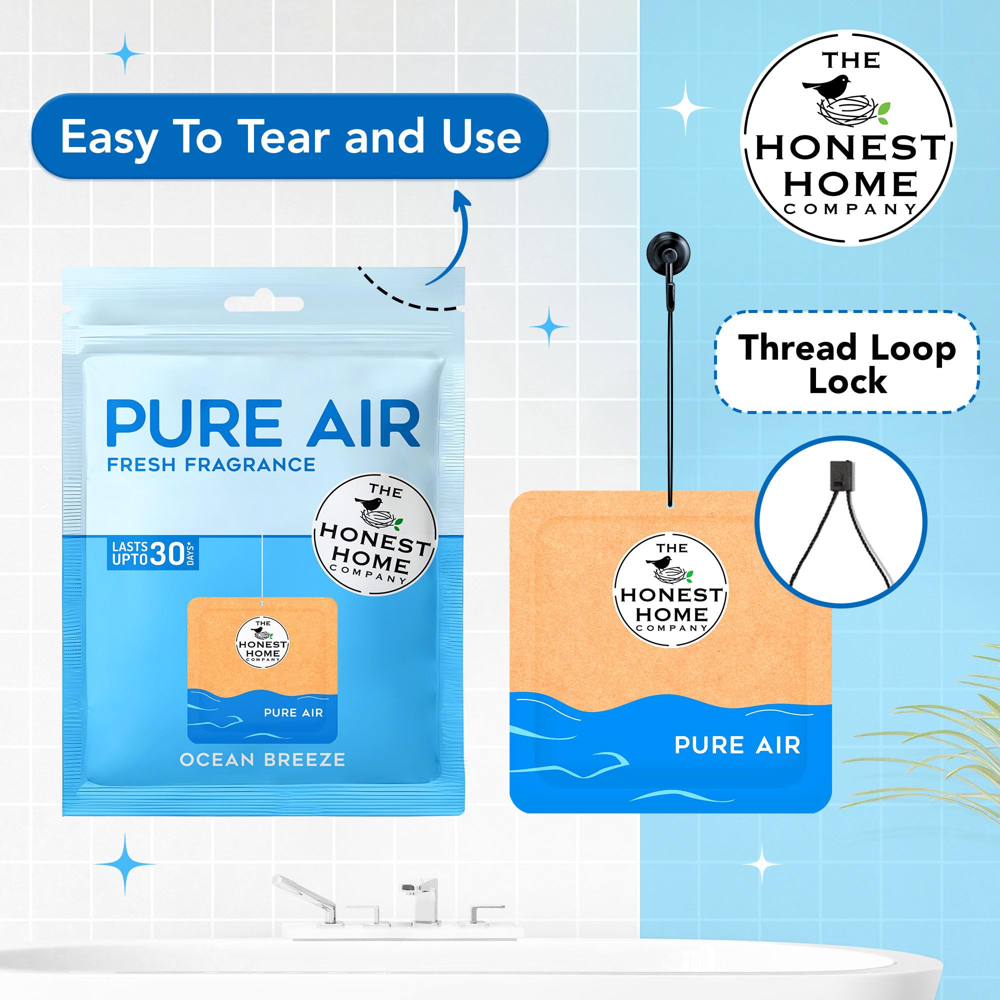 Honest Home Air Freshener Combo Pack of 2 | 3 Sachets/Box | Long Lasting Room Freshener for Home, Bathroom and Office | Gel-Based Odour Control with Assorted Fragrances (AIR-P3) - Image 7 thumbnail