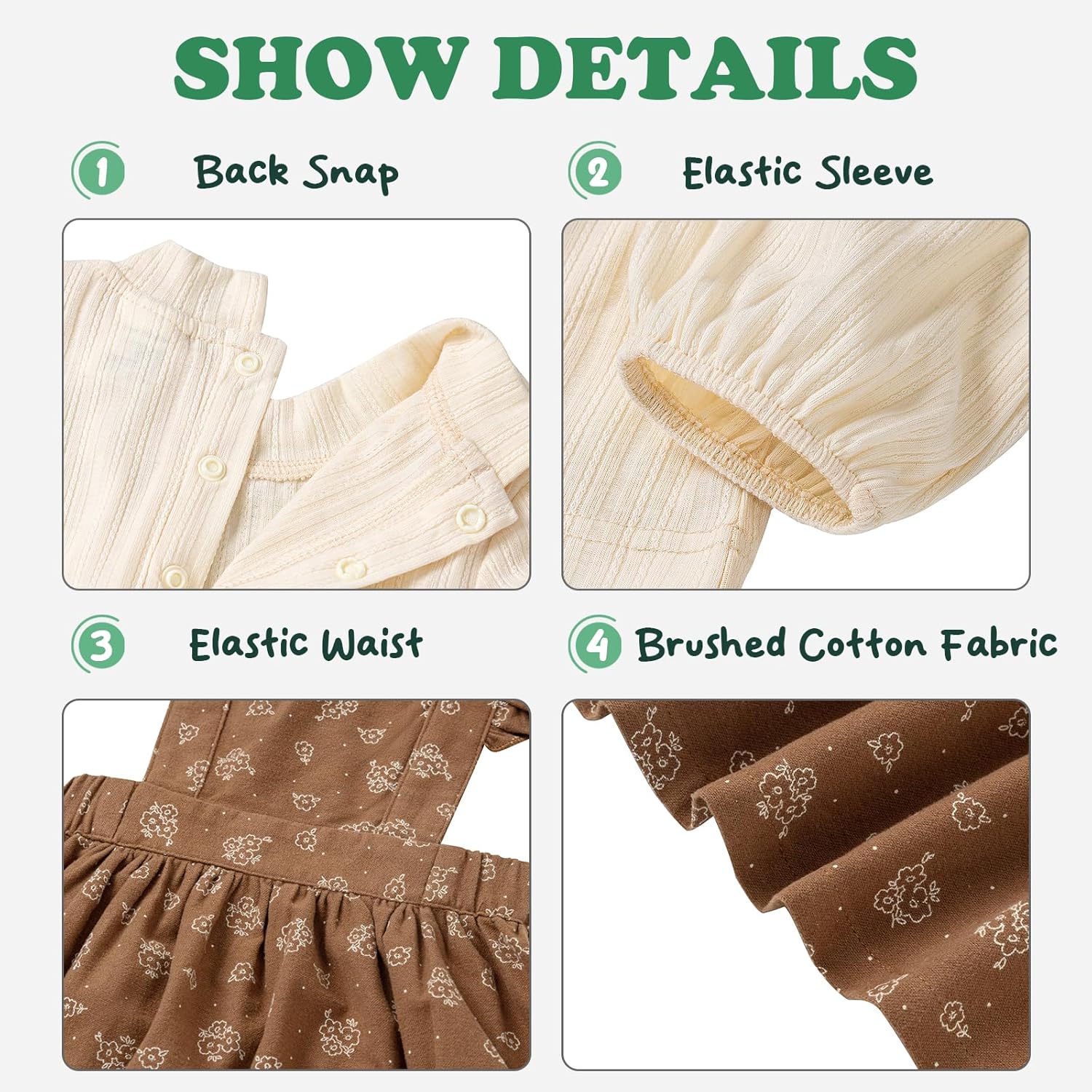 Baby Girl Fall Outfits Long Sleeve Toddler Girl Fall Dress Cotton Clothes Thanksgiving Chirstmas Girls Floral Vintage Dress - Image 5