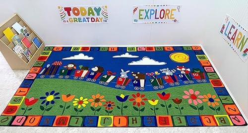 Miniatura 9 de KidCarpet.com Turtle Circle Time - Alfombra preescolar, rectangular de 6 x 8 pies 6 pulgadas