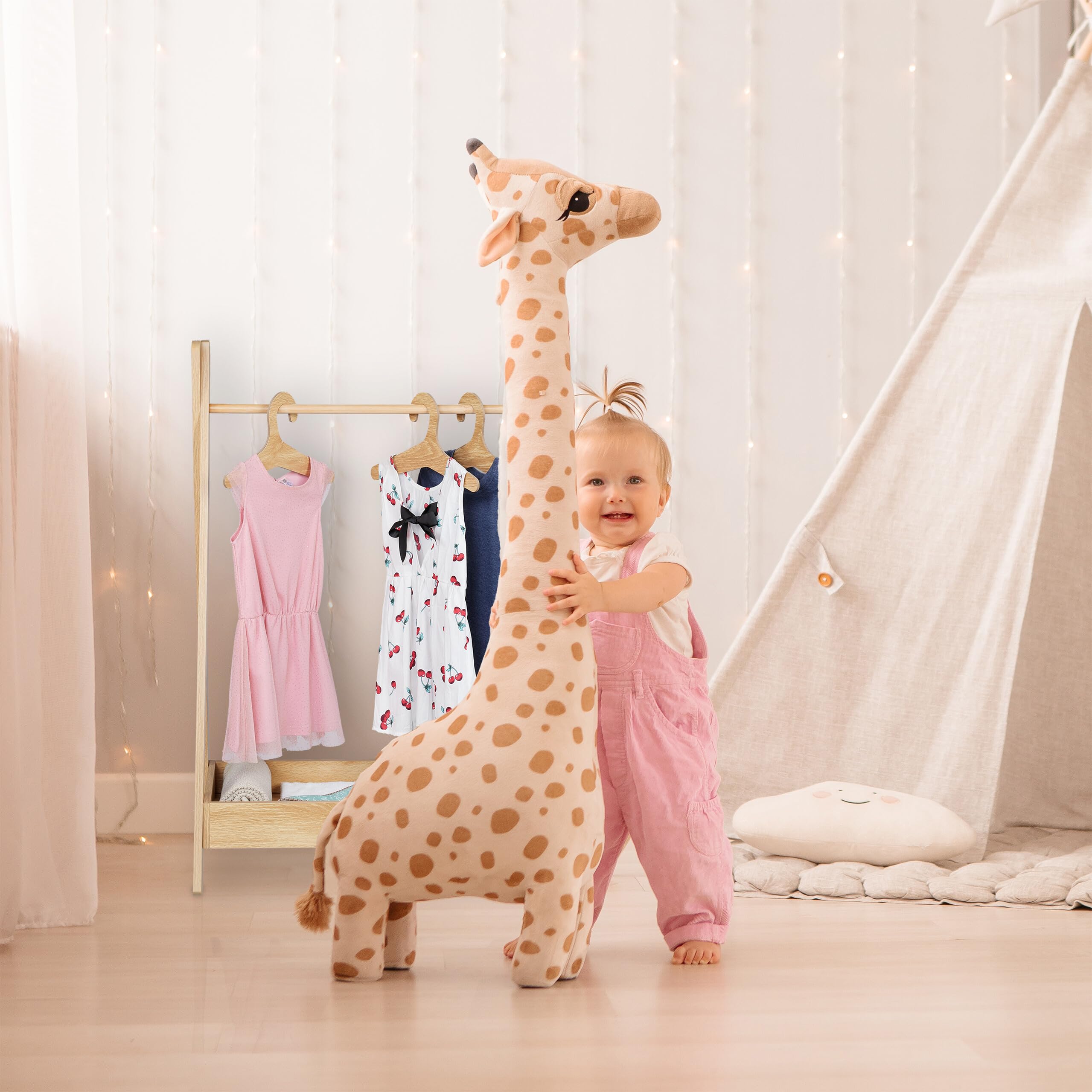 Burro Para Ropa Perchero Infantil Relaxdays Cm) Con Estante