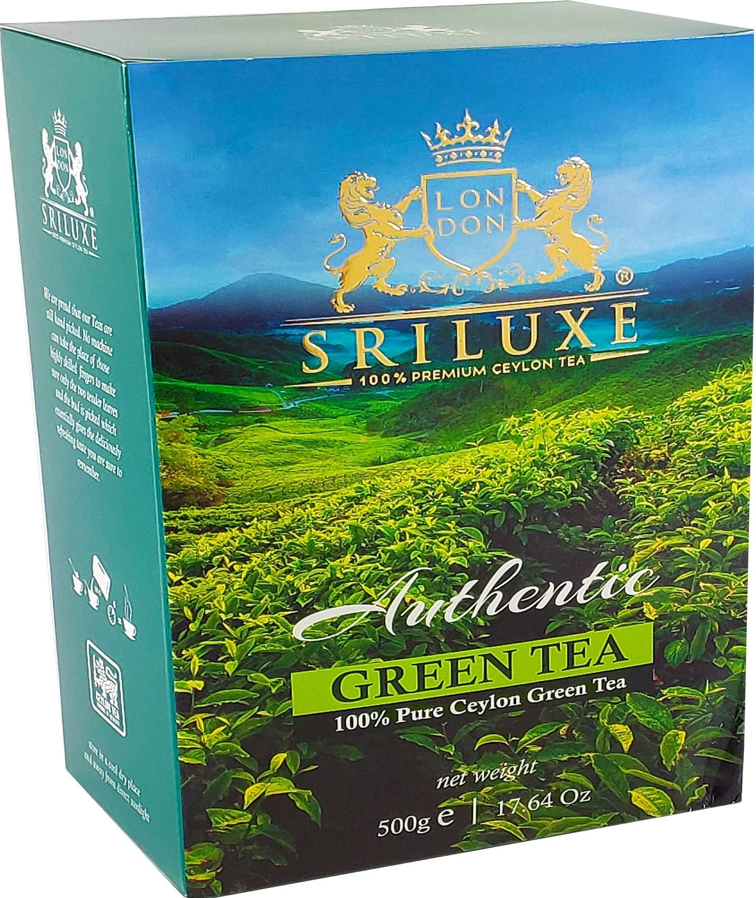 Premium Quality Ceylon Green Tea Loose Leaf | Exquisite Taste and Aroma | Best Green Tea | Brew Hot, Iced or Kombucha Tea (Green, 500g)