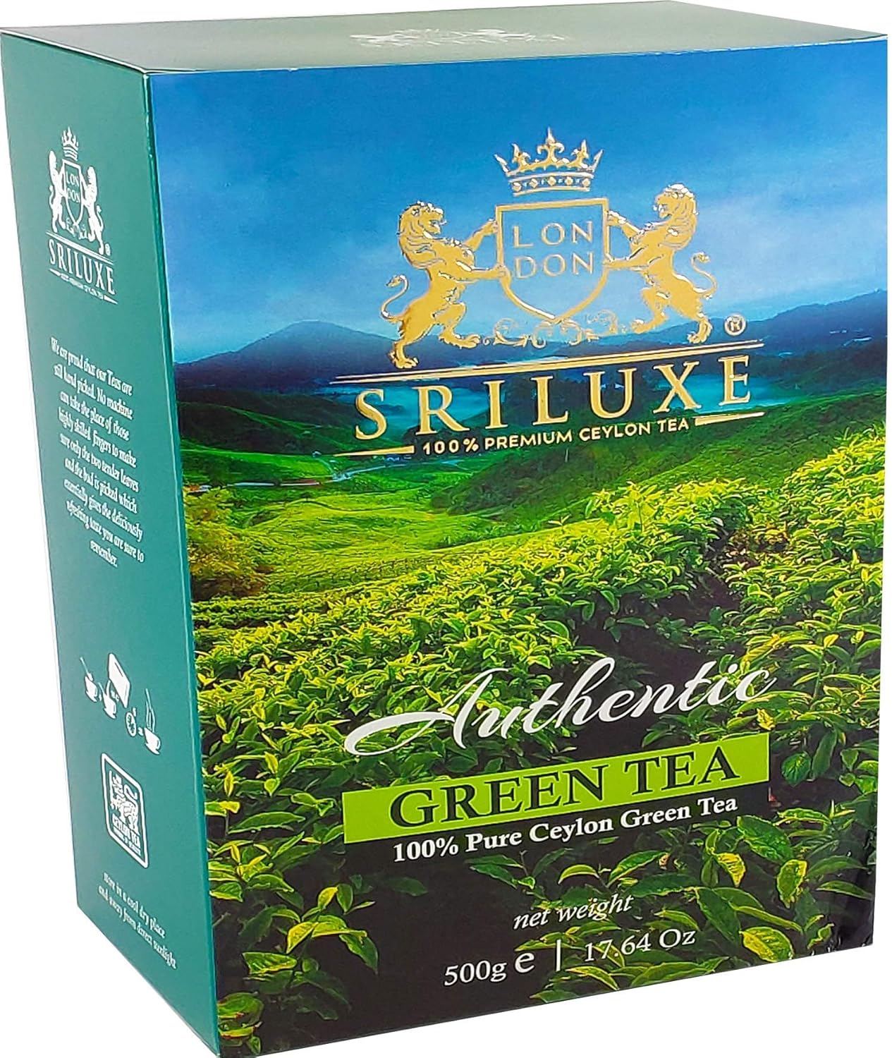 SRILUXE - Premium Quality Loose Leaf Ceylon Green Tea | 100% Natural Tea | Powerful ANTIOXIDANTS | Pure Green Tea Loose-Leaves (500g)