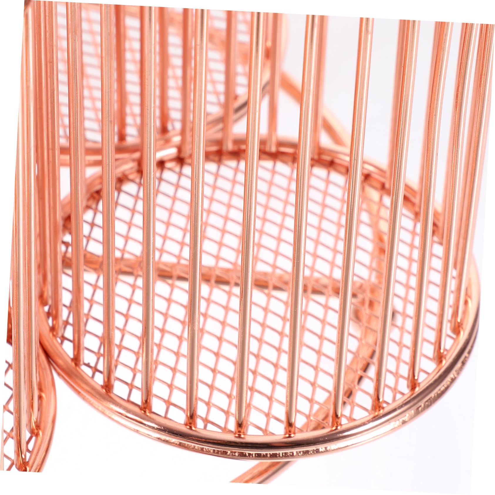 Veemoon Portapenne Rotante Da Scrivania in Metallo Rose Gold, Organizer Multifunzionale Per Trucco e Cancelleria, Salvaspazio Ampia Capacità Per Ufficio e Casa