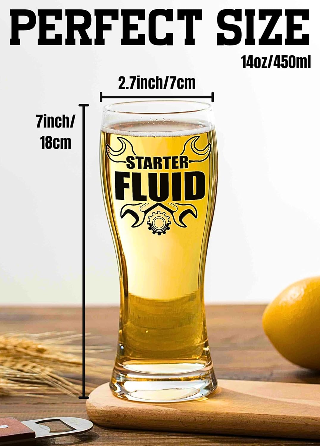 Onebttl Mechanic Gifts for Men, Gifts for Mechanics,15oz Beer Glass, Gift for Mechanic Man on Christmas, Father's Day, Birthday, Fluid - Image 2