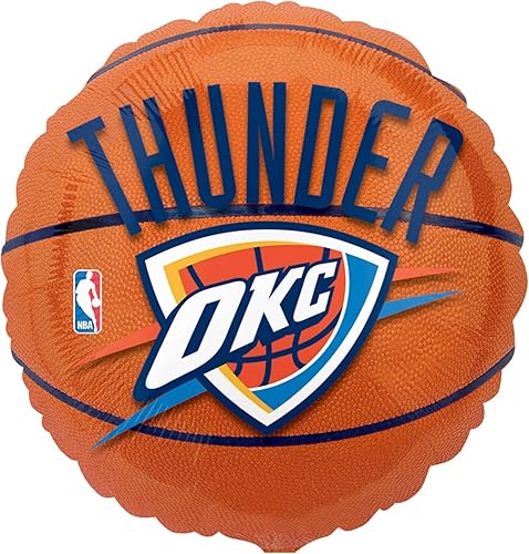 Anagram International Oklahoma City Thunder - Globos planos para fiesta, 18 pulgadas, multicolor