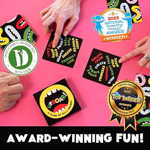 Miniatura 4 de UPROAR! Juego de cartas familiar a juego de sonido – Divertido juego rápido para niños mayores de 7 años, padres y adolescentes | Fácil de aprender,