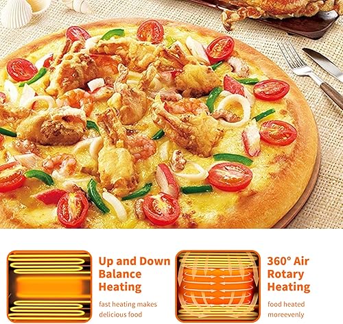 Miniatura 4 de KOOTEN Horno eléctrico de pizza de encimera interior, máquina comercial de 12 pulgadas, cocina de pizza de acero inoxidable para restaurante casero