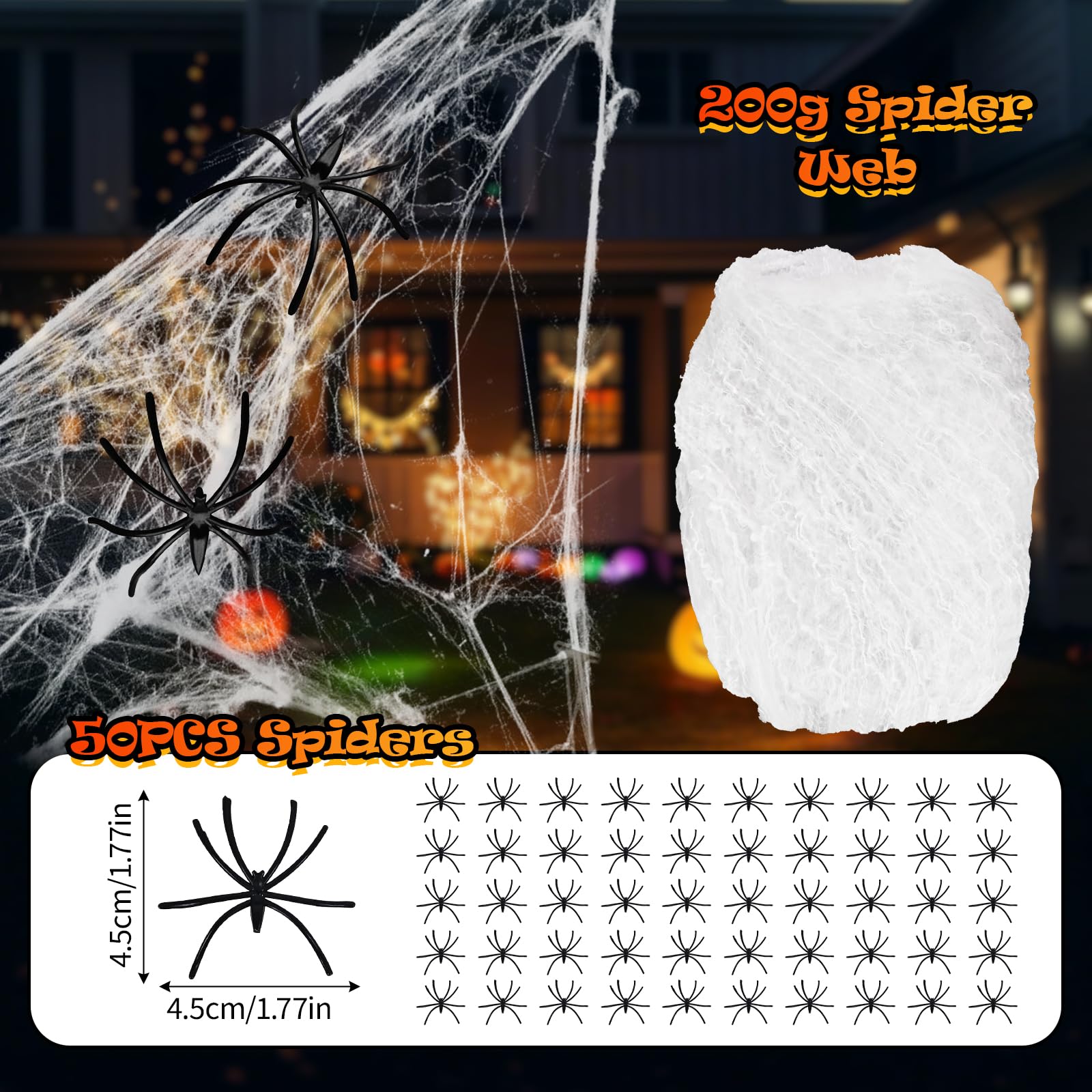 SKYYUE Toile D'Araignée Décoration Halloween 200g Toile D