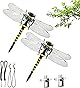 DAIDAIZAI おにやんまくん オニヤンマ君 虫除け 正規品 大きい 12cm 本物サイズ 2匹セット 虫除けトンボ 蜂よけオニヤンマ 安全ピン 伸縮ストラップき 昆虫 虫 蜻蛉 動物 模型 登山 トンボ キャンプ 釣り 衣服 玄関 室内装飾など (2匹入り(イエロー・ブラック))
