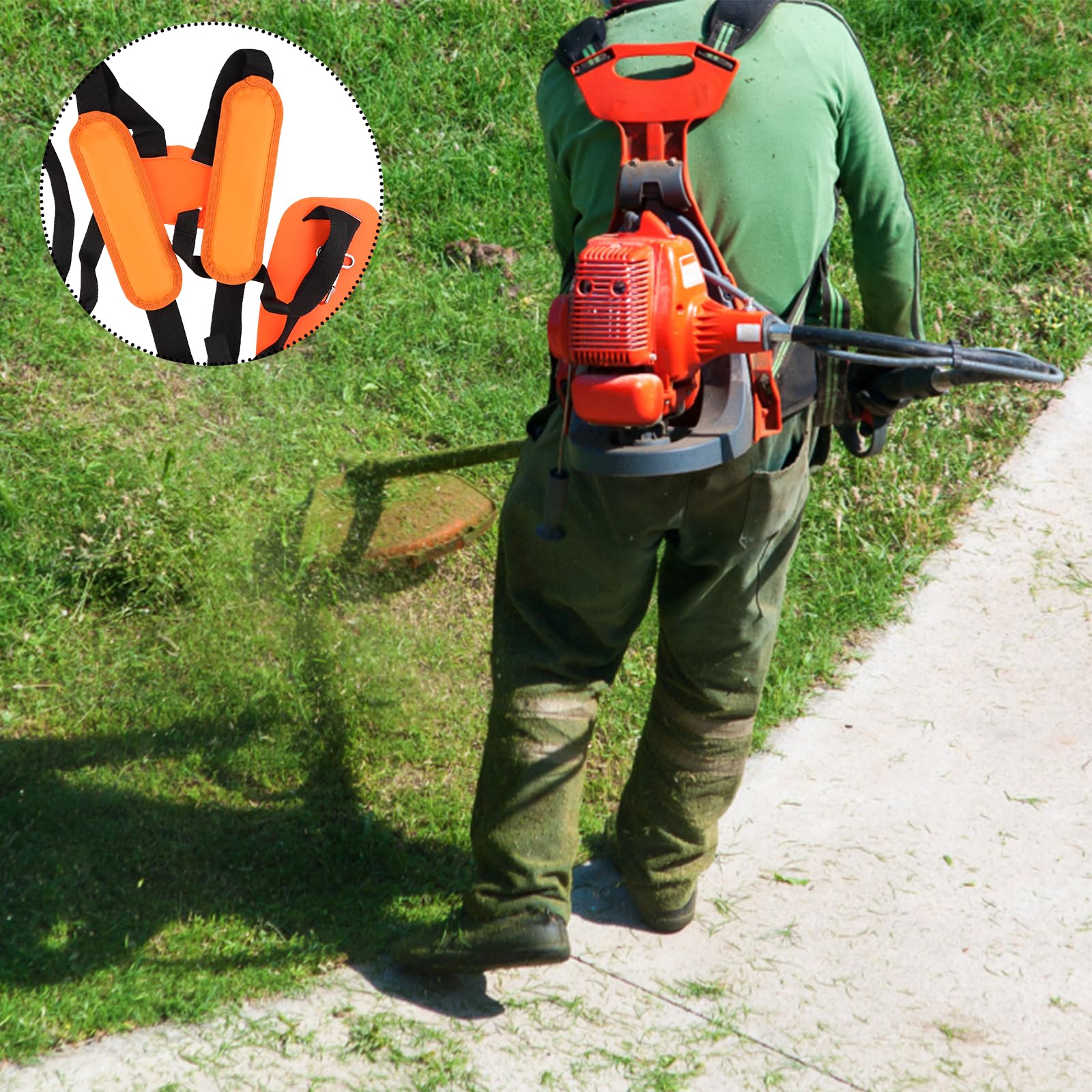 BRETELLE PER DECESPUGLIATORE Universale, Doppia Tracolla Tagliaerba Cintura A 226227724275 - Foto 2