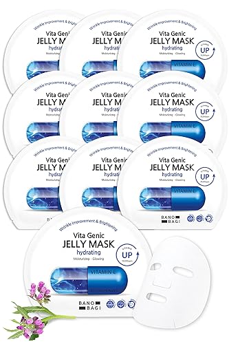 BANOBAGI Vita Genic Jelly - Mascarillas hidratantes de belleza con esencia y complejo vitamínico de 11  Mascarilla coreana para el cuidado de la