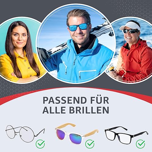 Miniatura 5 de SIGONNA Correa para lentes de sol, sin cola, correa deportiva para hombres y mujeres, correa ajustable para anteojos de 17 pulgadas, XL, soportes