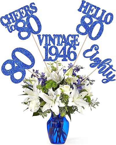 Miniatura 55 de 15 piezas de centro de mesa de feliz cumpleaños 13 palos oficiales para adolescentes vintage 2012 Hello 13 centros de mesa de flores palos saludos a