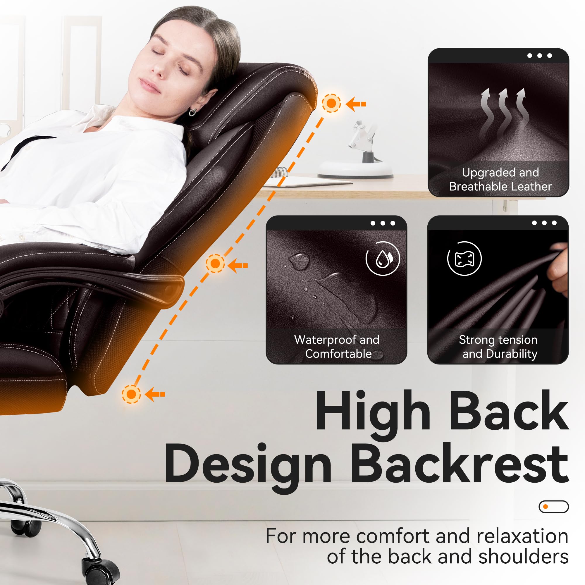 Amazon.co.jp: BestGlory エグゼクティブオフィスチェア 高さ調節可能