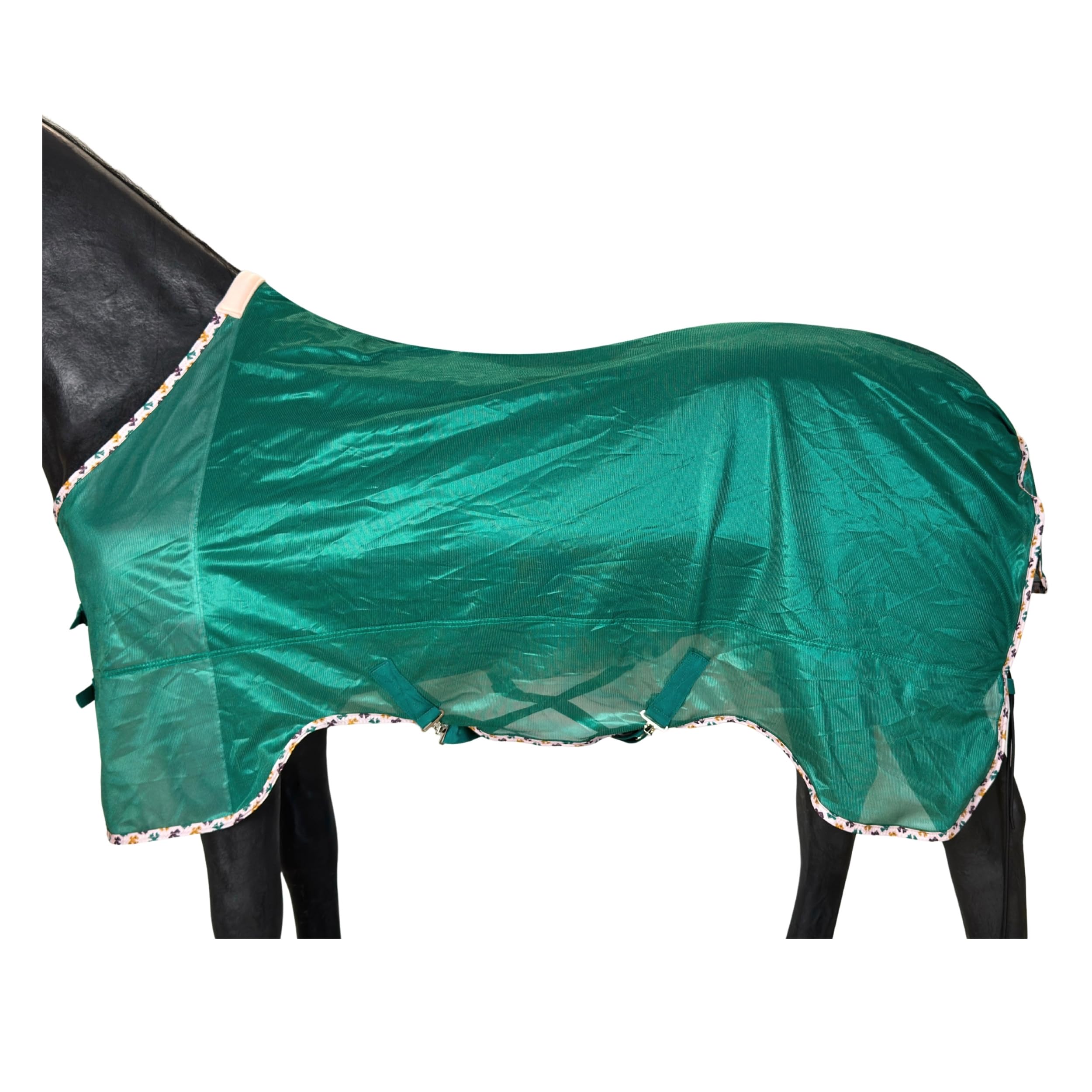 BARN &amp; STABLE Breathable and UV Protective Tear-Resistant Mesh Horse Fly Sheet Comfy Equine Summer Sheet with Removable Web Leg Straps