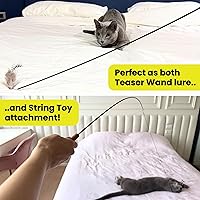 Vista 9 de Feather Toys Replacements (3 Pc) - Cat Toys & Kitten Toys for Indoor Kittens, Set of Replacement Feather Attachments Extra Small and Durable, for