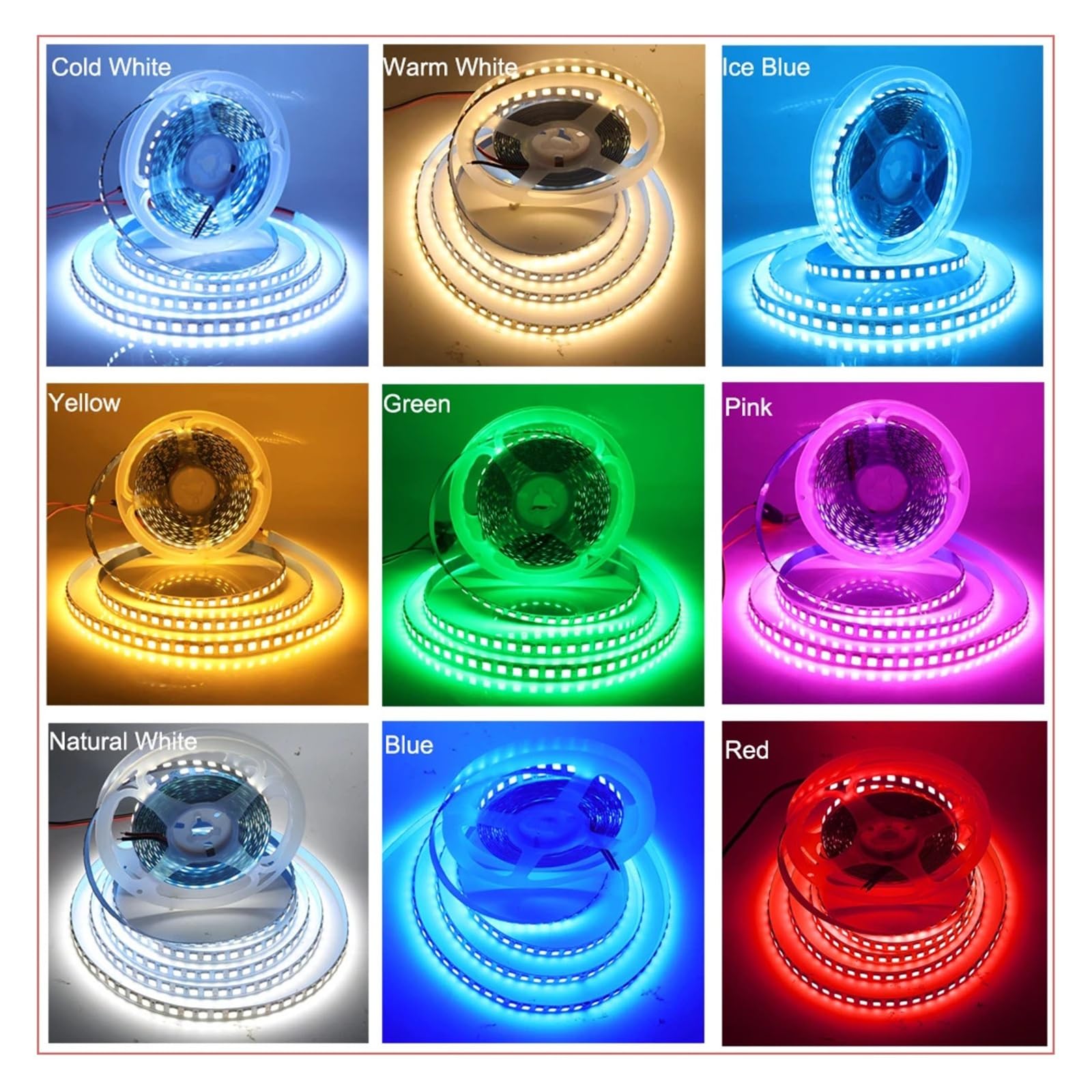 Wielokolorowa taśma LED SMD 12V/24V o wielu specyfikacjach(5050 120Leds,BLUE_DC12V IP21)