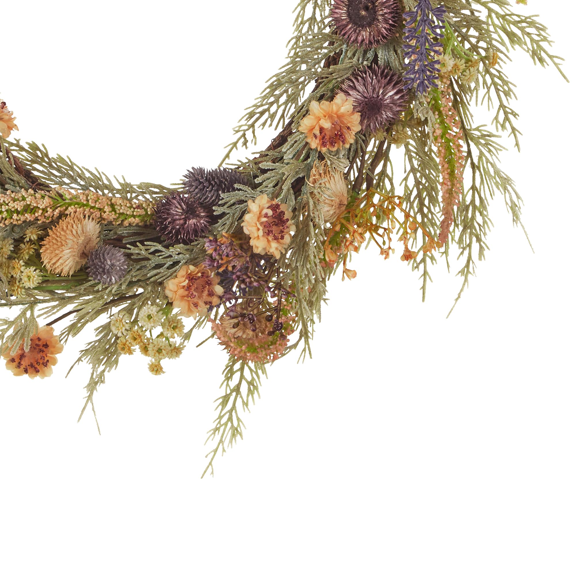 Dekokranz Türkranz grün mit Kunstblumen rund ø 45 cm Frühlings-Kranz Camrun
