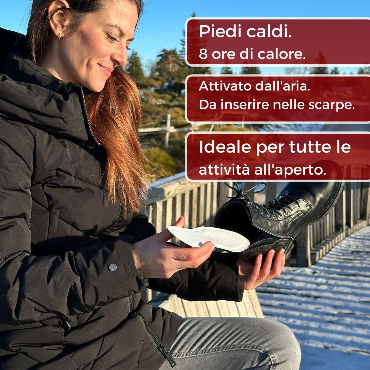 THERMOPAD scalda-suole - 30 paia (disponibili in 5 taglie) - extra caldo - solette riscaldanti - piedi caldi per 9 ore - autoriscaldante