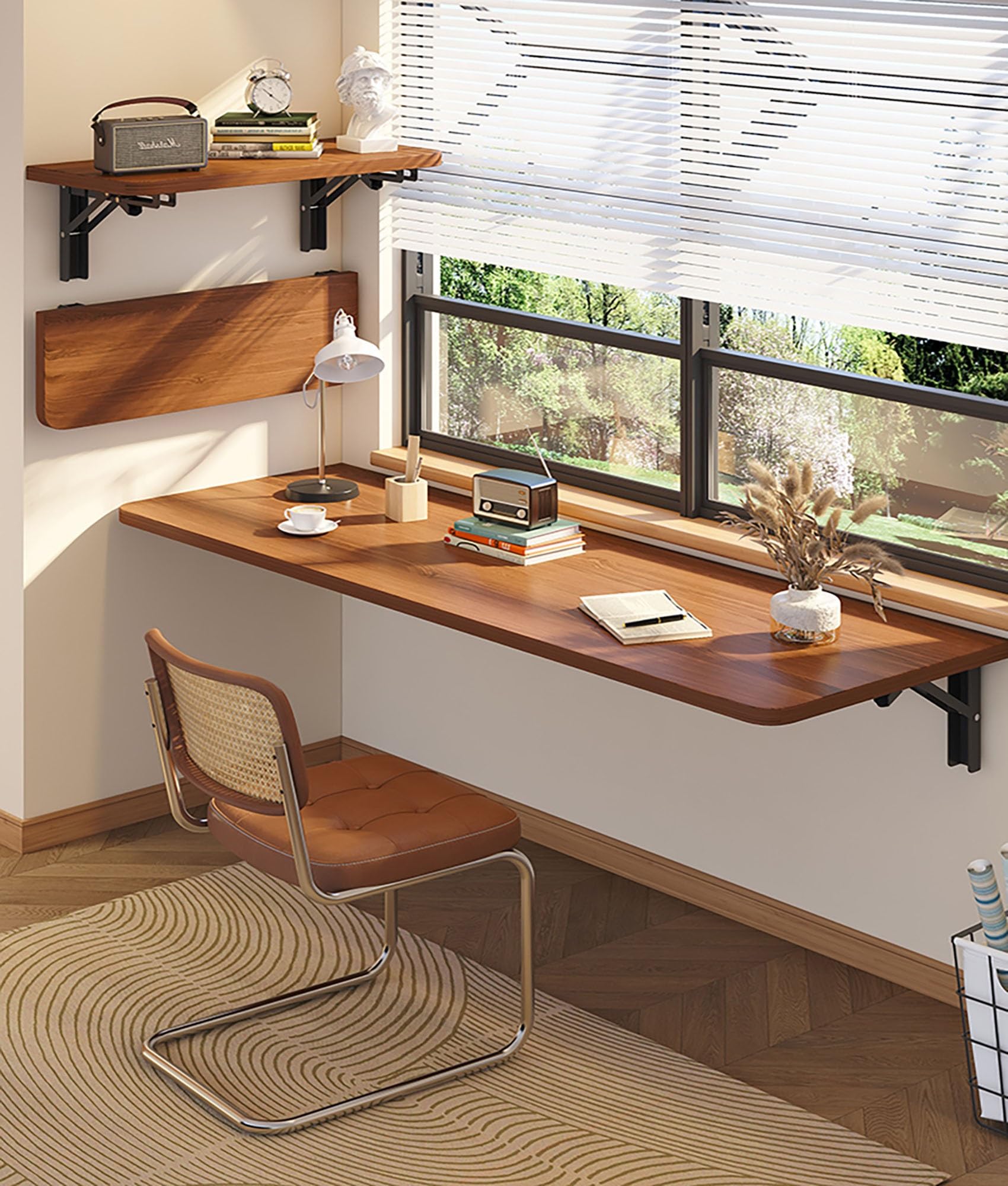 Table pliante murale pour petits espaces bureau cuisine rabattable