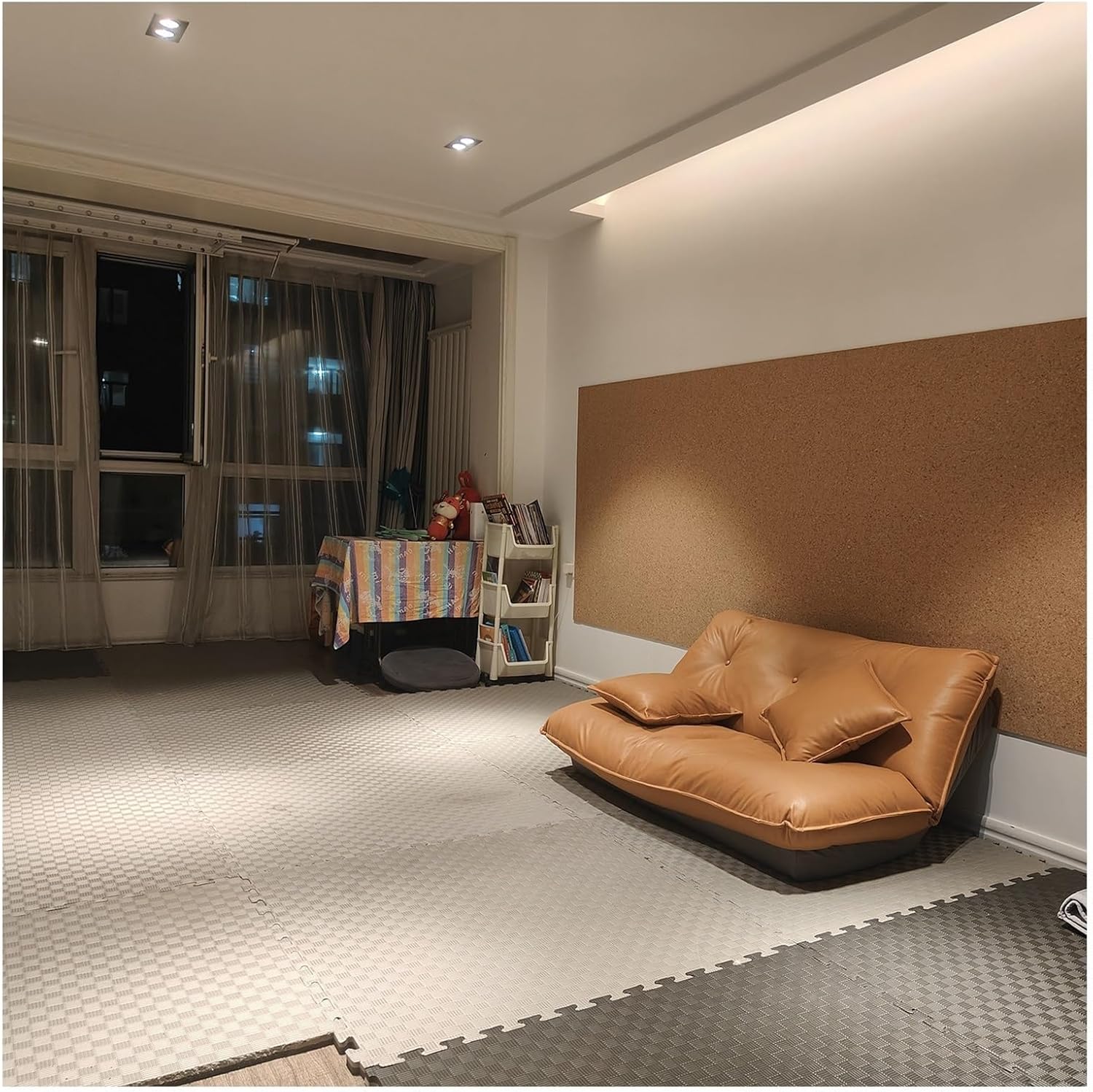 Cork Roll, Cork Board Large, Cork Sheet, Cork Floor Tiles, Sound Insulation, 1/3" 1/4" Thick, for Floor Home Board Corner Wall Line, Brown(Color:Thick 6mm,Size:1.1mx3m(3.6ftx9.8ft))