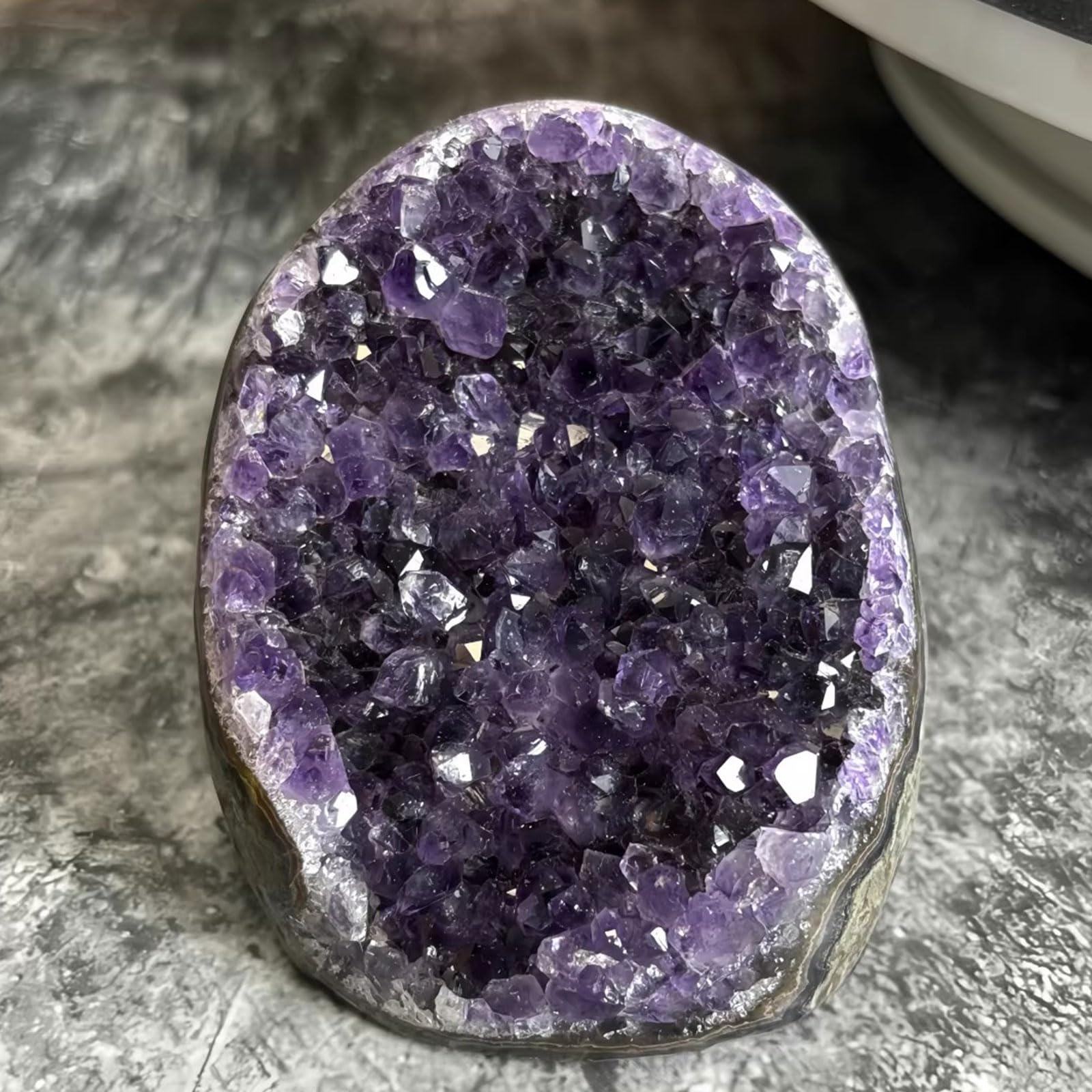 Pietra Naturale a grappoli di Cristallo di Ametista proveniente dall'Uruguay Campioni minerali di Quarzo geode Grezzo Chakra Roccia Forniture per Stregoneria,0.7kg