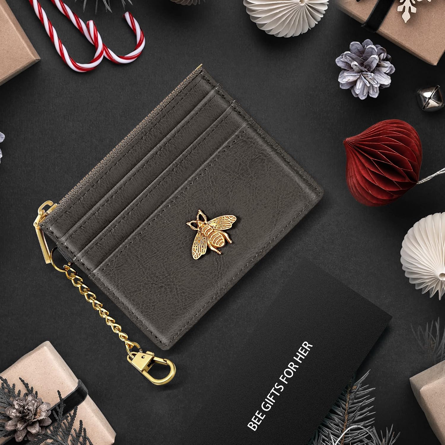 SEAVILIA Credit Card Holder Small Keychain Wallet for Women RFID Blocking image 5