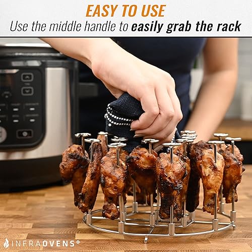 Miniatura 3 de Soporte para brocheta para freidora de aire, compatible con olla a presión Ninja Foodi, olla instantánea de 6 cuartos de galón, 8 cuartos de galón,